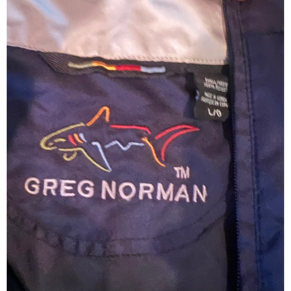 Greg Norman VTG Men's Navy Blue 1/4 Zip Short Sleeve Golf Windbreaker Jacket L